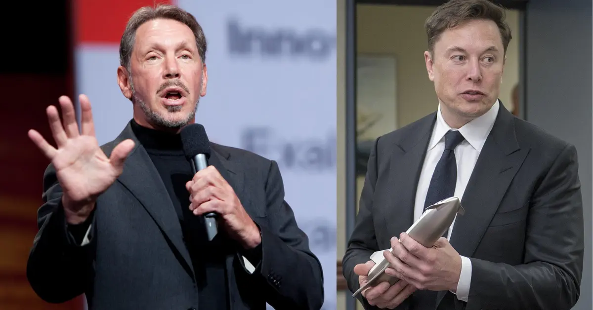 Photo: larry ellison elon musk